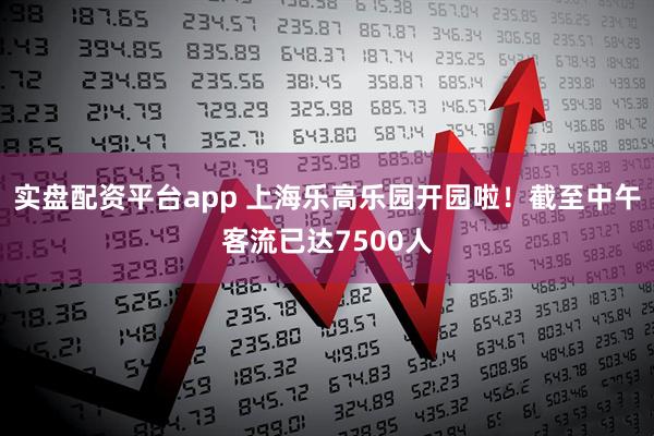 实盘配资平台app 上海乐高乐园开园啦！截至中午客流已达7500人